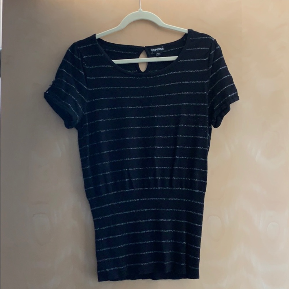 Black Short Sleeve Express Sweater